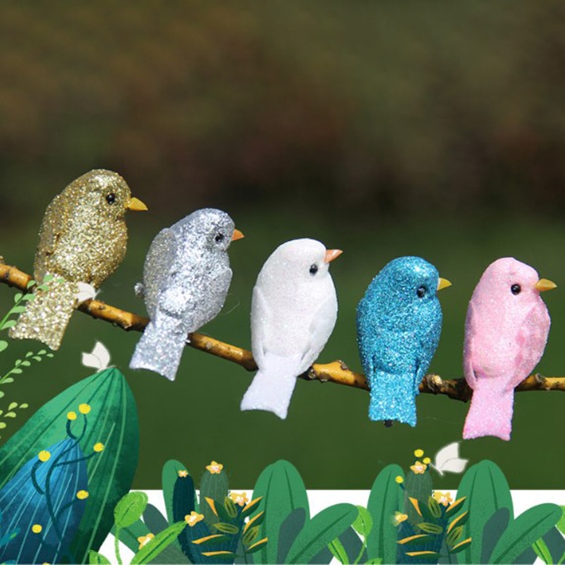 Kunstmatige Vogel Bloem Benodigdheden Voor Bruiloft Kerstboom Decoratie Diy Scrapbooking Krans