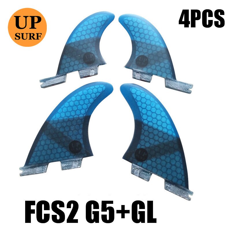 3pcs/4pcs/5pcs fcs2 pinne G7/G5/GL pinne tavola da surf stand up fcs 2 sport acquatici fcs ii pinne quilla surf stand up paddle pinna: 4PCS blue