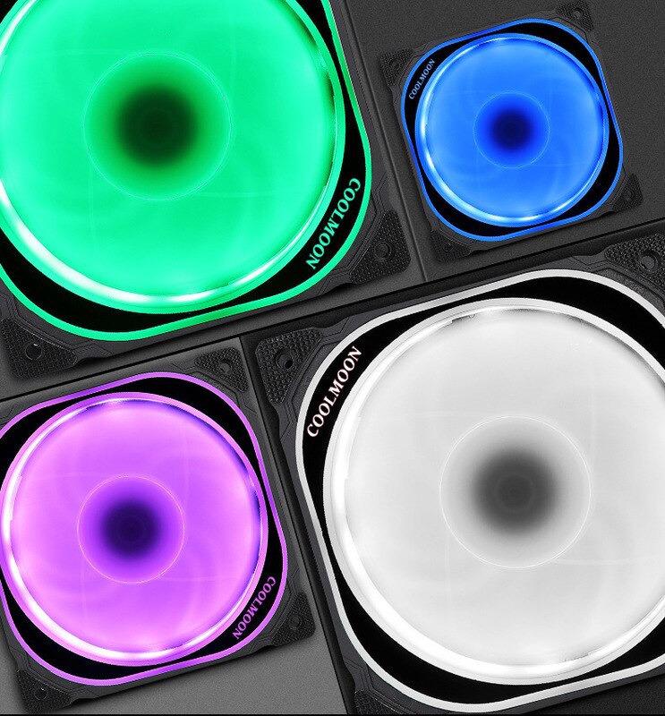 Kabinet rgb køleventilator 120 prisme 12cm stationær computer luftkølet radiator gør det selv vært mute chassis blæser rgb køling desktop