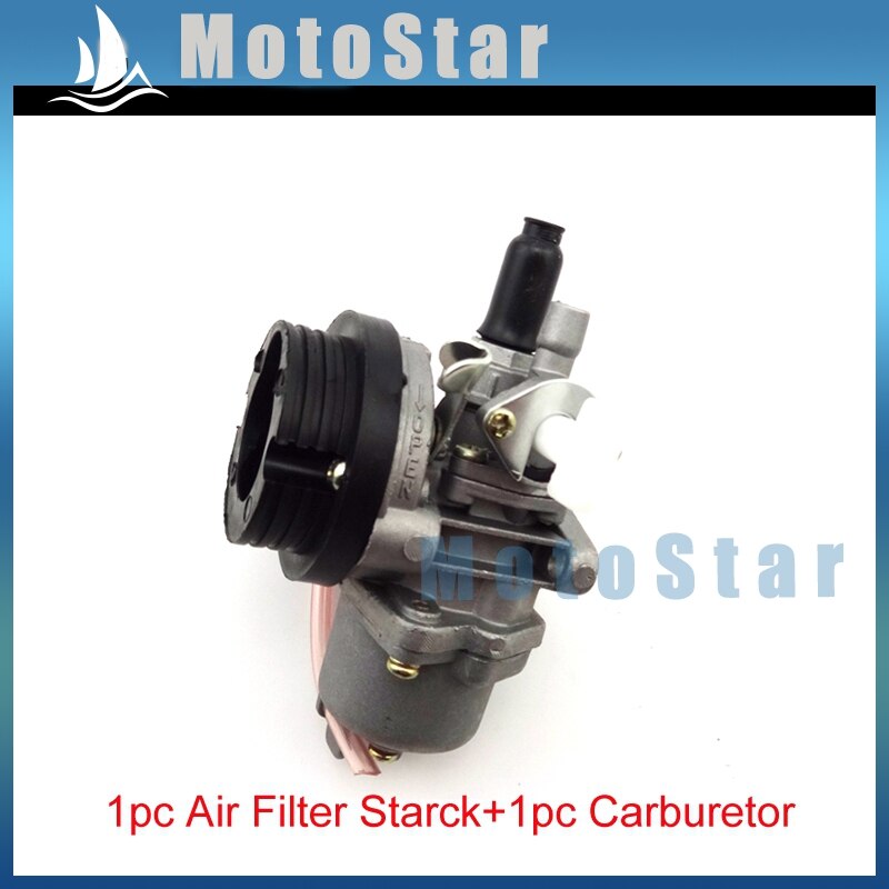 Carburateur Carb + Luchtfilter Stack Voor 2 Takt 47cc 49cc Motor Chinese Mini Kids ATV Quad Dirt Pocket Bike Minimoto