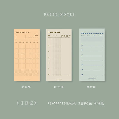 Jianwu 1 Pc Retro Planner Bullet Journal Memo Pad Boodschap Kaart Diy Notitieblok Nota Schoolbenodigdheden: ririji