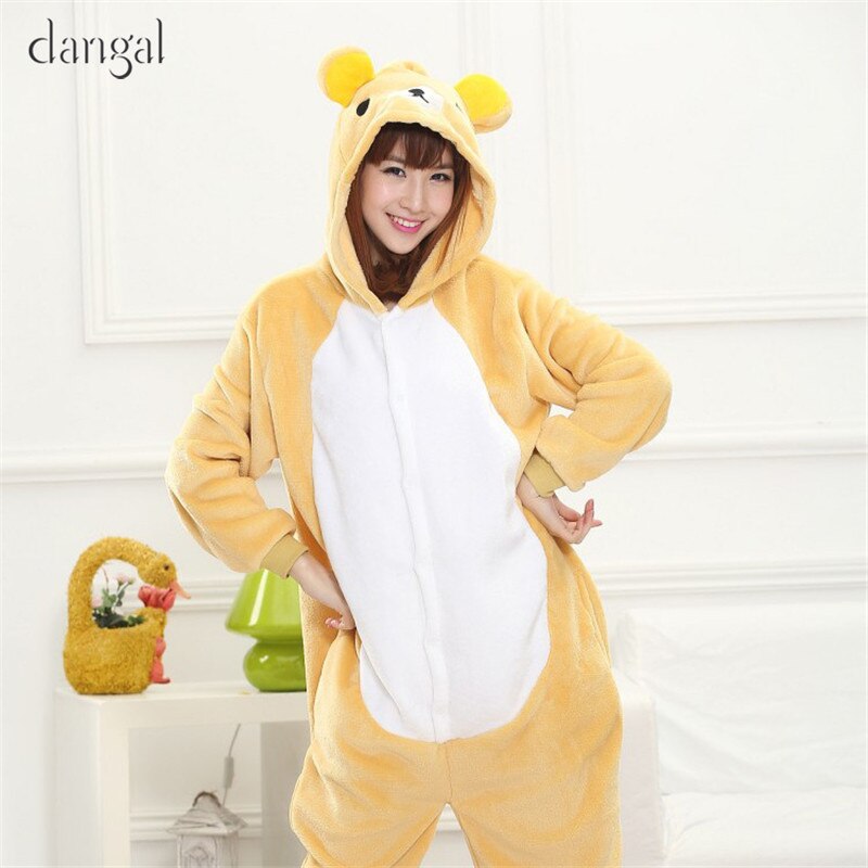 Kigurumi Bear Kigurumi Pajamas Animal One Piece Unisex Pajama kigurumi Pajama Bottoms Yellow Bear Honey Bear Onesie Warm Soft