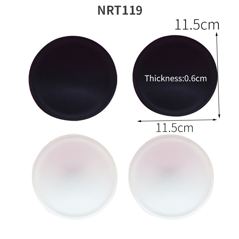 2 pares de almohadillas para sujetador de realce de inserción triangular/redonda, potenciador extraíble, almohadillas para sujetador para mujer, esponja de espuma suave, traje de baño, almohadillas para Bikini: Rojo