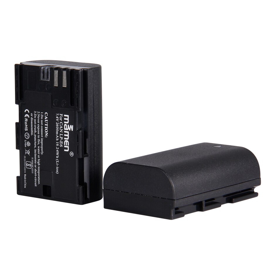 2600mAh LP E6 LP-E6 LPE6 Digitale Camera Batterij + USB LCD Dual Charger voor Canon Mark II Mark III 6D 7D 60D 60Da 70D 80D 5DS 5D