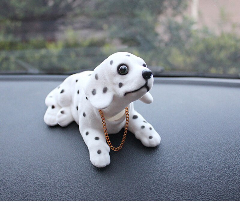 Auto Pop Husky Beagle St Bernard Schudden Hoofd Hond Decoratie Auto-interieur Decoratie Leuke Tafelblad Ornament: Spotted Dog