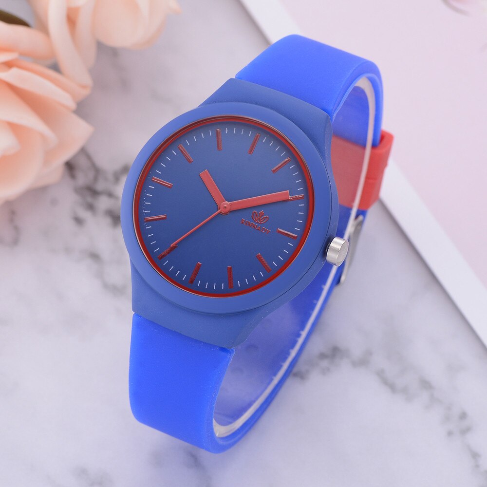 Dameshorloge Effen Kleur Horloge Klok Siliconen Band Vrouwen Horloges Casual Vrouwelijke Horloge Klok Relogio Feminino