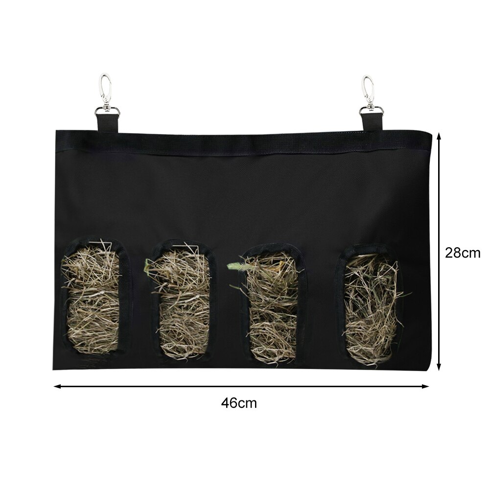 Hooi Zak Opknoping Pouch Feeder Zak Houder Met 4 Gaten Draagbare 600D Oxford Doek Kleine Dieren Levert Voeden Dispenser