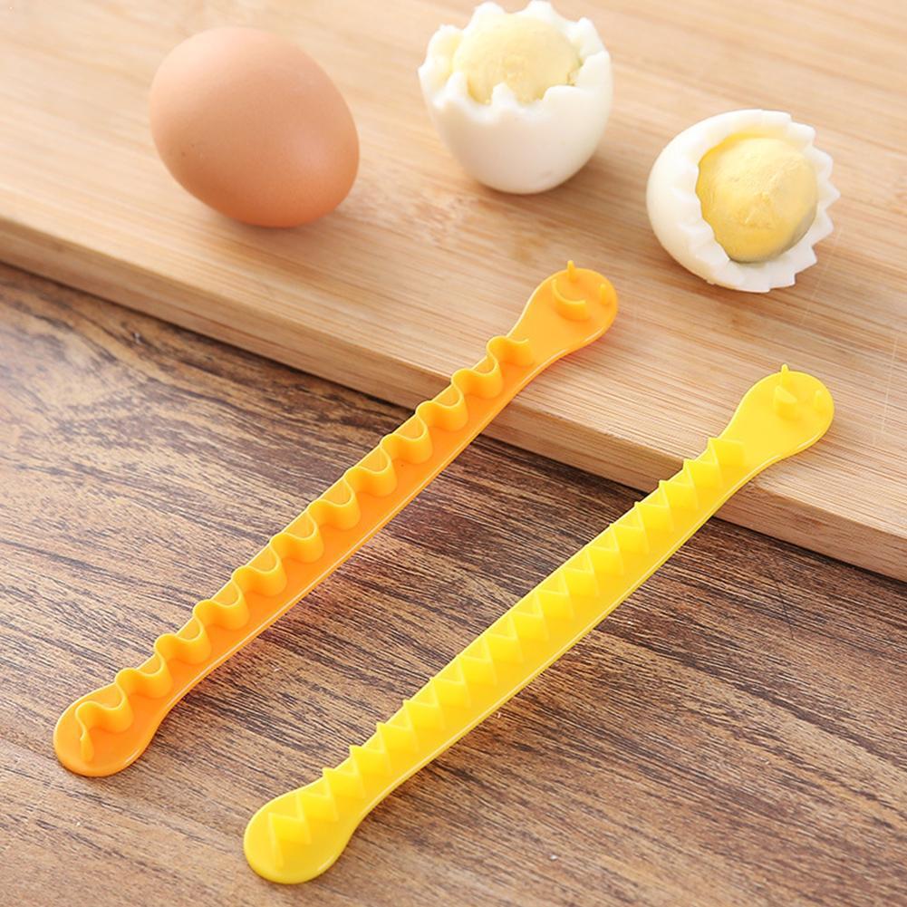 2 Pcs/Set Fancy Cut Eggs Cooked Eggs Cutter Household Cut Bento Shaper Accessories Boiled Kitchen Tools Flower Egg X8U7