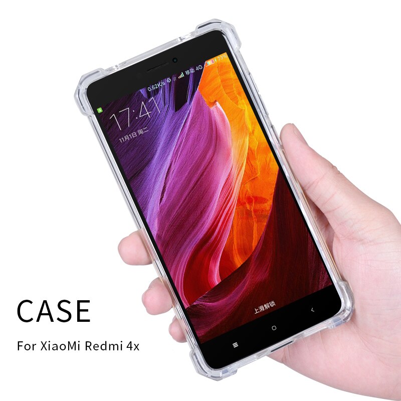 Anti-Krassen Comfortabele Transparante Shockproof Case Voor Redmi 4X Full Body Zachte Lichtgewicht Ultra Dunne Tpu Phone Back Cover