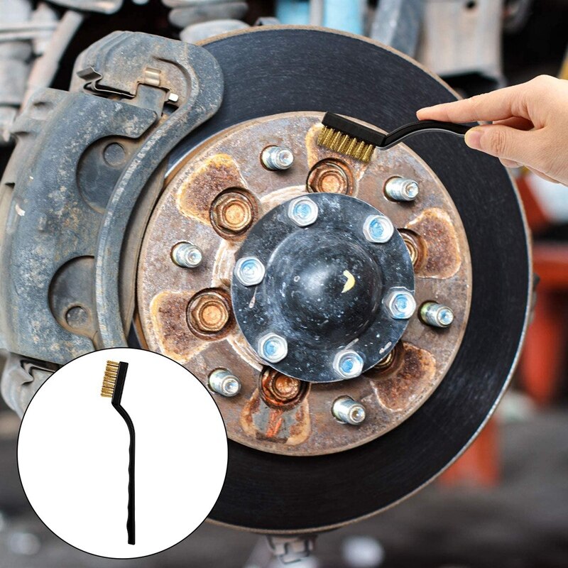 14 Pcs Mini Stainless Steel Wire Brush Brass and Nylon Bristle for Cleaning Welding Slag Rust Wire Bristle Brush Set