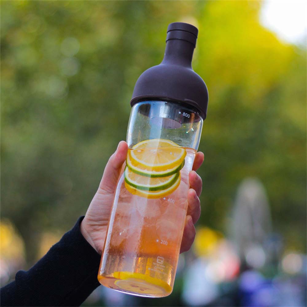 800ml Cold Brew Coffee Glass Bottle Pot Iced Coffee Filter Maker Cold Extraction Mixing Ground Cafe Tea Lemon Espresso Jug