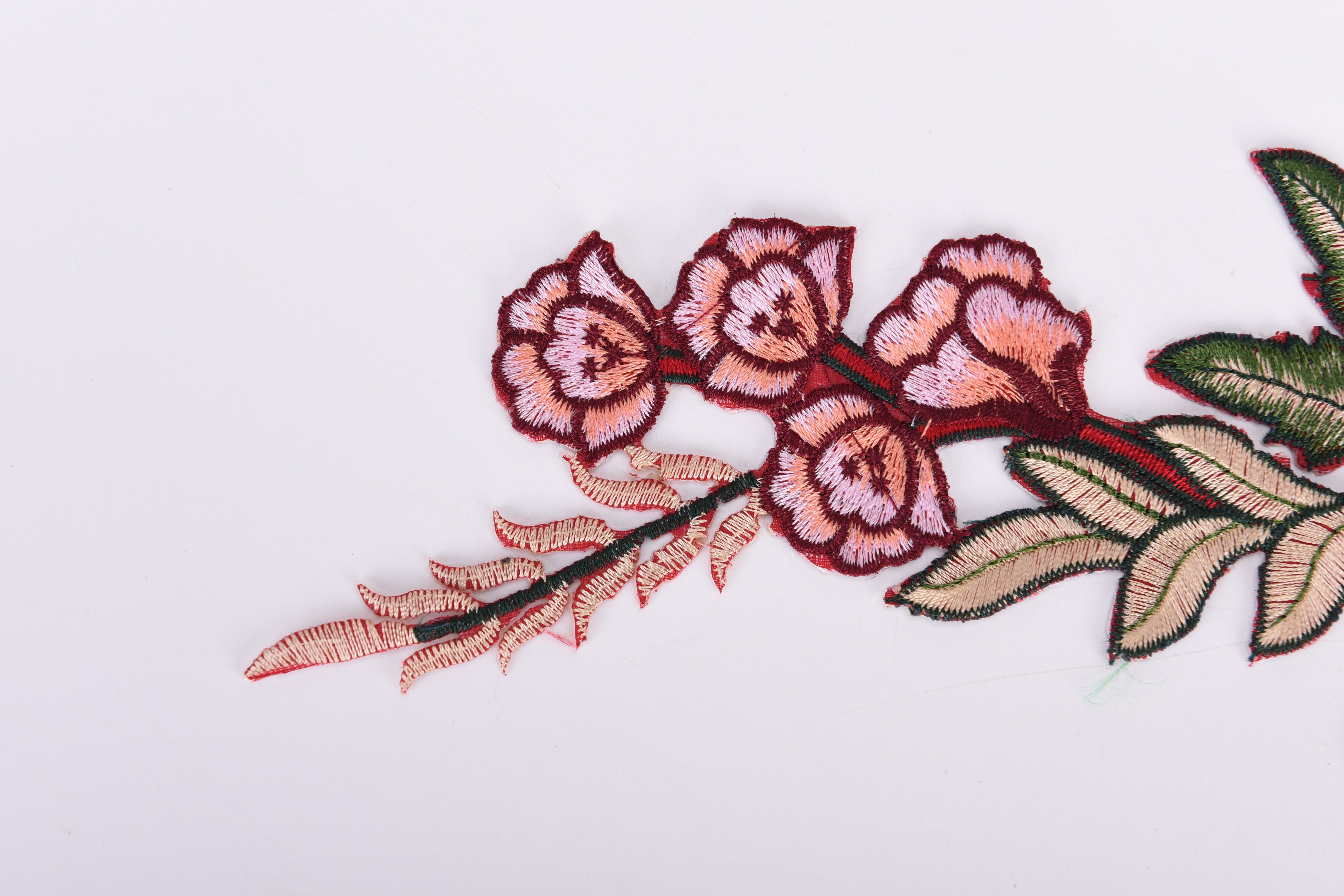 2 stuks applicatie bloemen roos bloem naai strijk patches badge coole geborduurde kleding patches