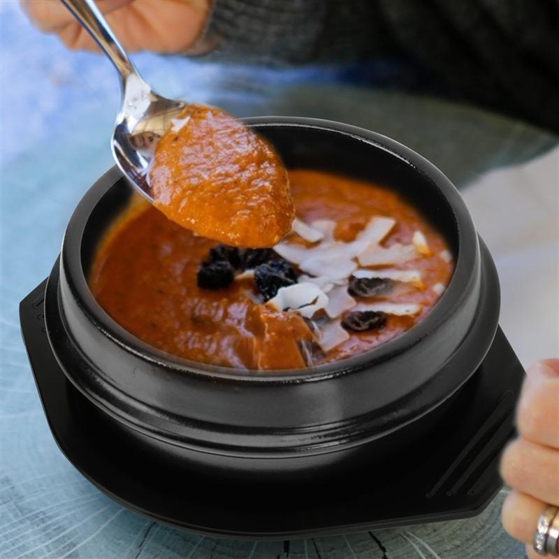 Korean Casserole Pot Soup Pot with Tray Steamed Braised Chicken Rice Heat Resistant Pot Claypot Rice Gas Claypot Cooking Tools