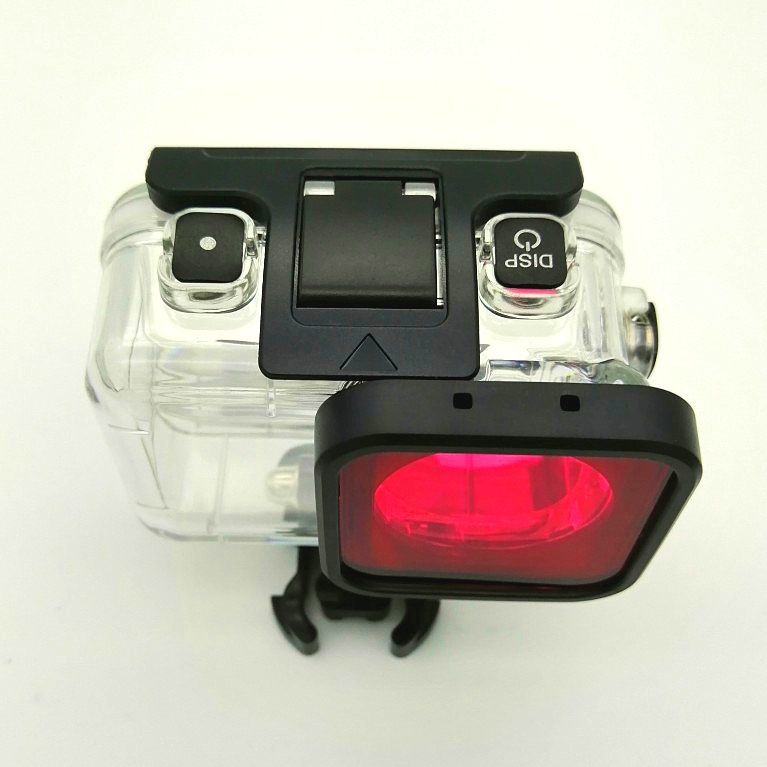 Waterdichte Case Filter Voor Dji Osmo Action Waterdichte Shell Actie Camera Accessoires Bescherm Behuizing/Doos/Duiken Rode Uv cap