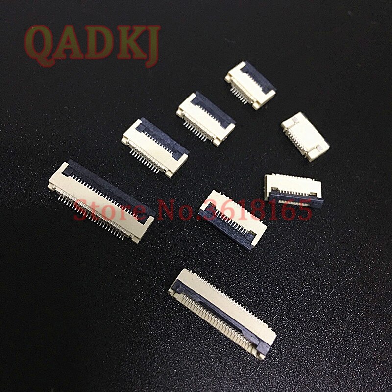 20 piezas FFC/FPC conector de 0,5mm 4 Pin 5 5 5 6 6 7 8 10 12 14 16 18 20 22 24 26 18 30 P contacto ángulo recto SMD/SMT ZIF