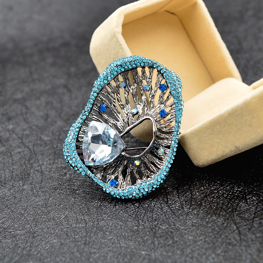 CINDY XIANG Strass Geometrica Spille per Le Donne di Modo dell'annata Spille Retrò Spilla 2 Colori Disponibili vuoto-fuori del Regalo Dei Monili