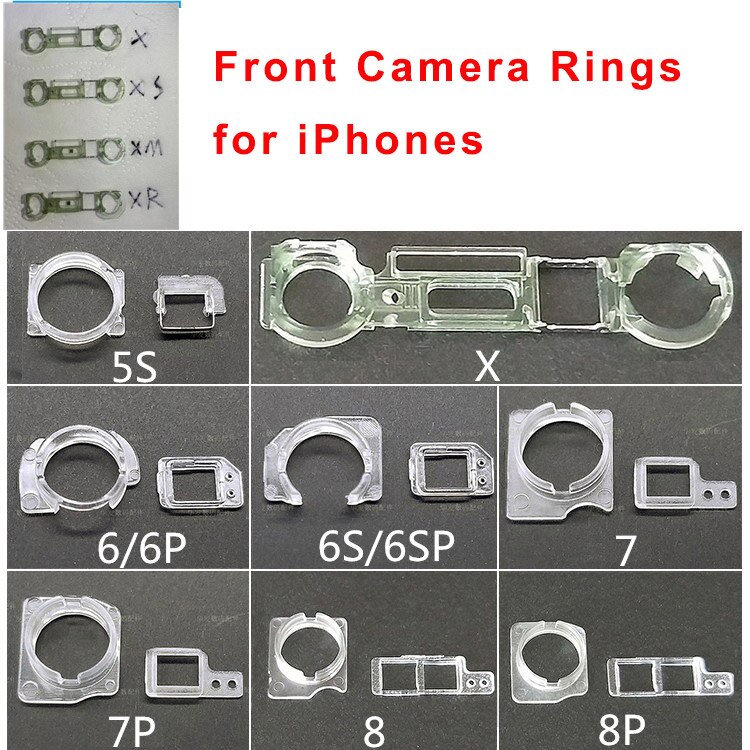 100pcs/lot Front Camera Plastic Bracket Ring Light Sensor Circle Holder Stickers for iPhone X XS MAX XR 8Plus 7 7plus 6 6p 5 5s