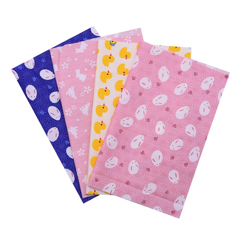 4Pcs 25x20cm Cotton Fabric Floral Print Mixed Style Handmade DIY Children Kids Sewing Patchwork Cloth Material: B15
