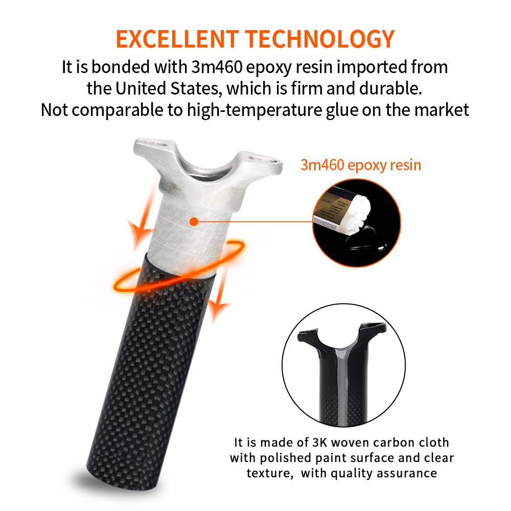 TOSEEK Carbon Seatpost Offset 0mm Bike Seatpost Carbon 27.2/30.8/31.6mm MTB Bicycle Seat Post Grey Matt Gloss