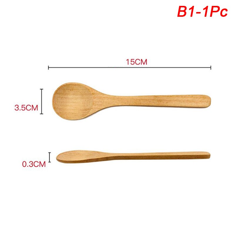 1pc/3 st bambu sylt sked baby honungssked kaffesked delikat kök med krydda liten skopa tesked: B1