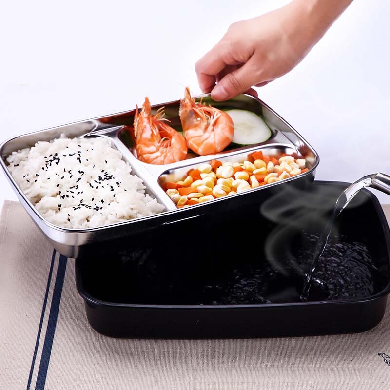 Caja de comida térmica 304 de acero inoxidable para bebés y niños, caja de comida para adultos, contenedor de comida japonesa a prueba de fugas, caja de comida portátil para Picnic