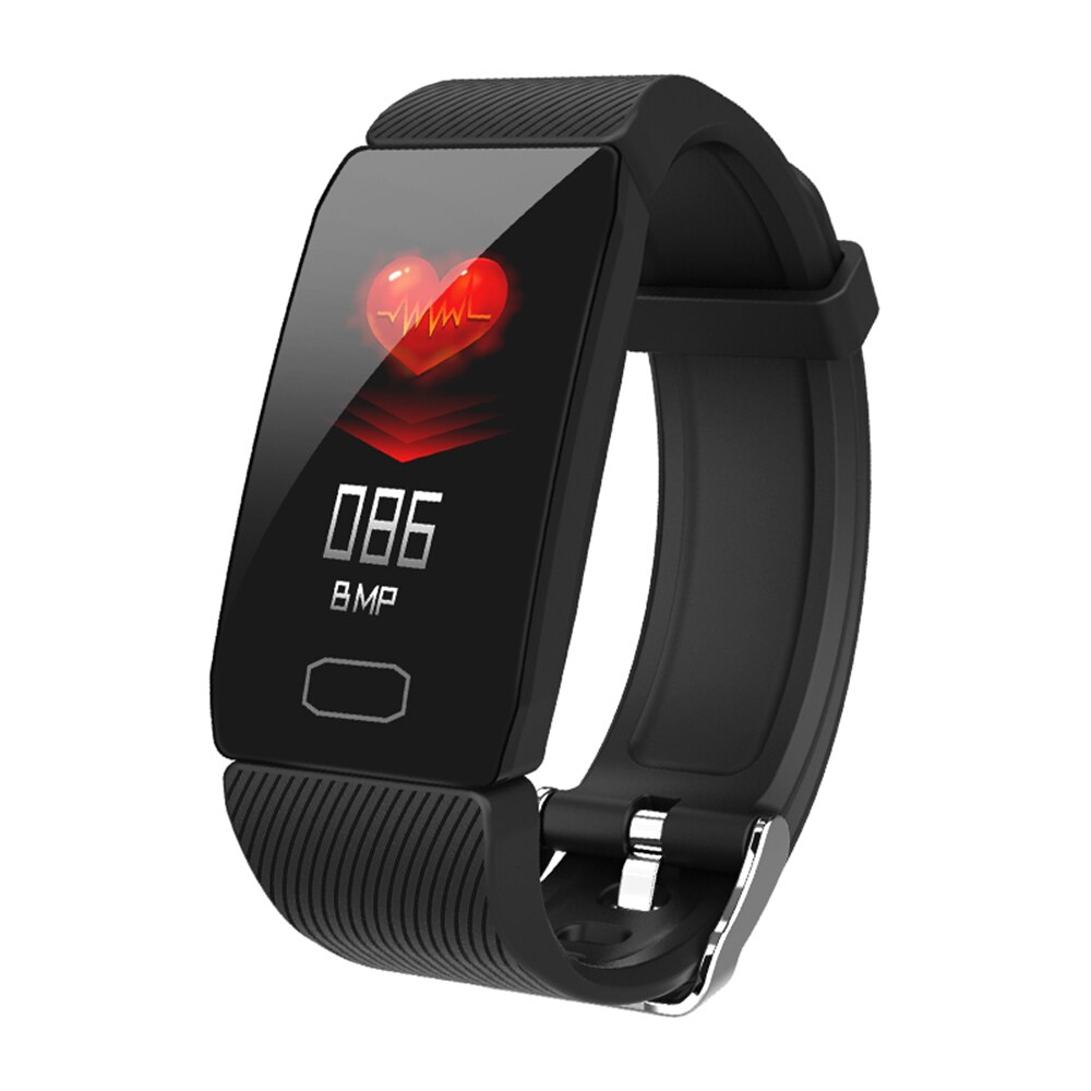 Smart Armband 5 Kleuren Screen Tracker Waterdichte Sport Armband Smartband BT4.0 Fitness Polsband Voor Ios/Android Smartphones: Black