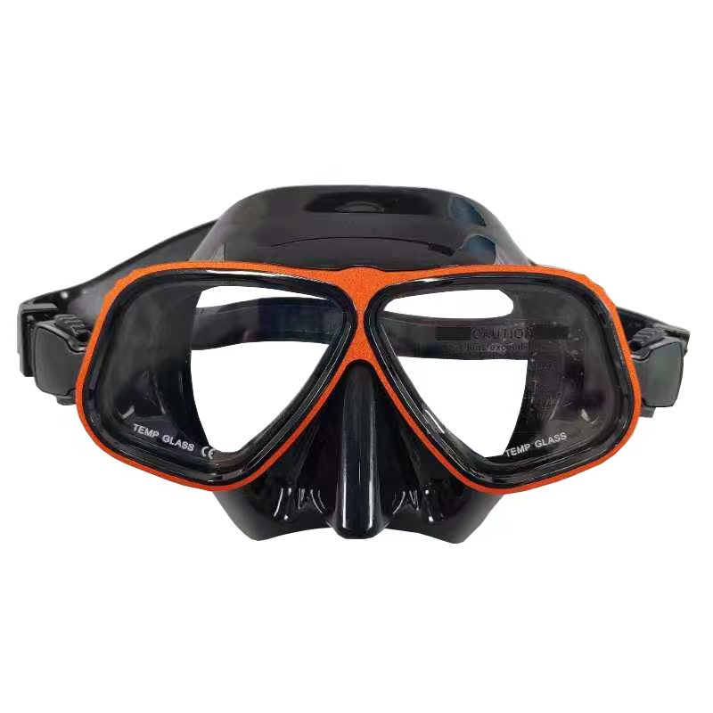 Ein Aluminium rahmen, der der kostenlosen Tauchmaske von Apollo ähnelt, kann mit einer Augen grad maske konfiguriert werden