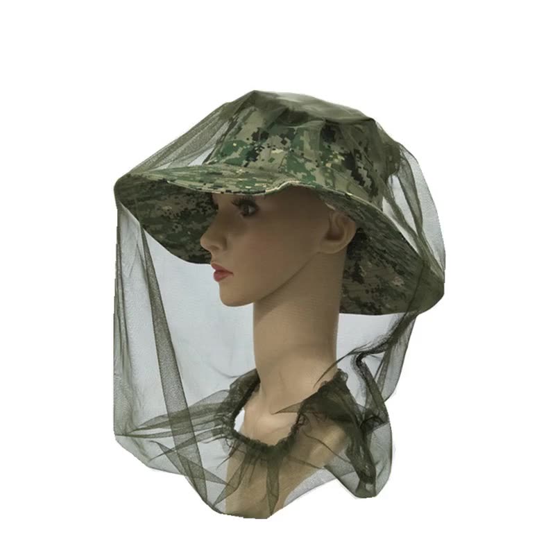 Filet anti-moustiques pour voyage, camping, casquette, chapeau anti-insectes, filet de tête, filet de protection du visage