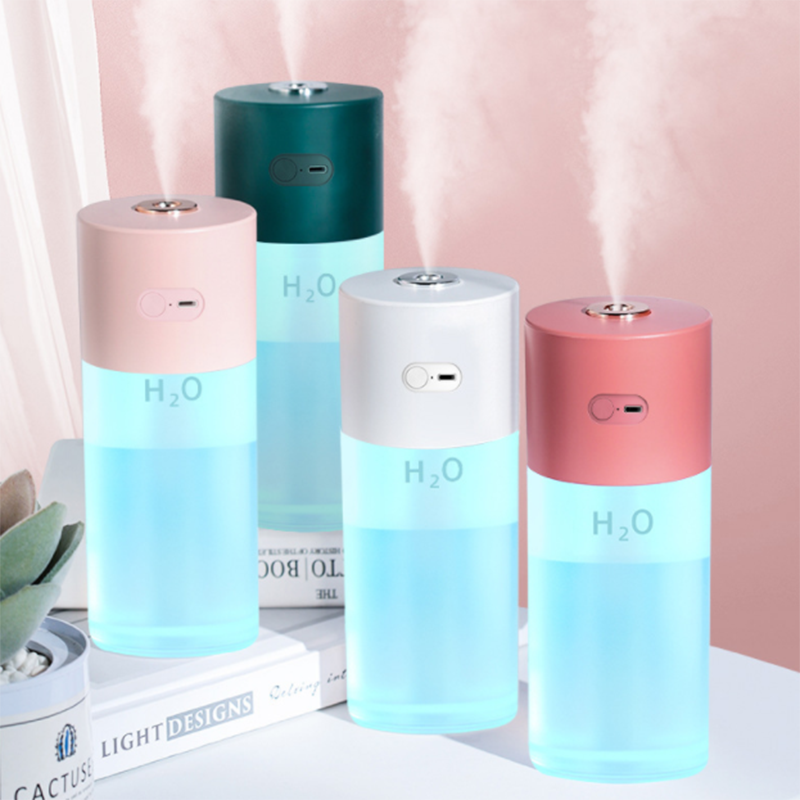 Til kontor bil soveværelse 1pc æterisk olie diffuser bærbar mute luftbefugter med farverigt åndelys