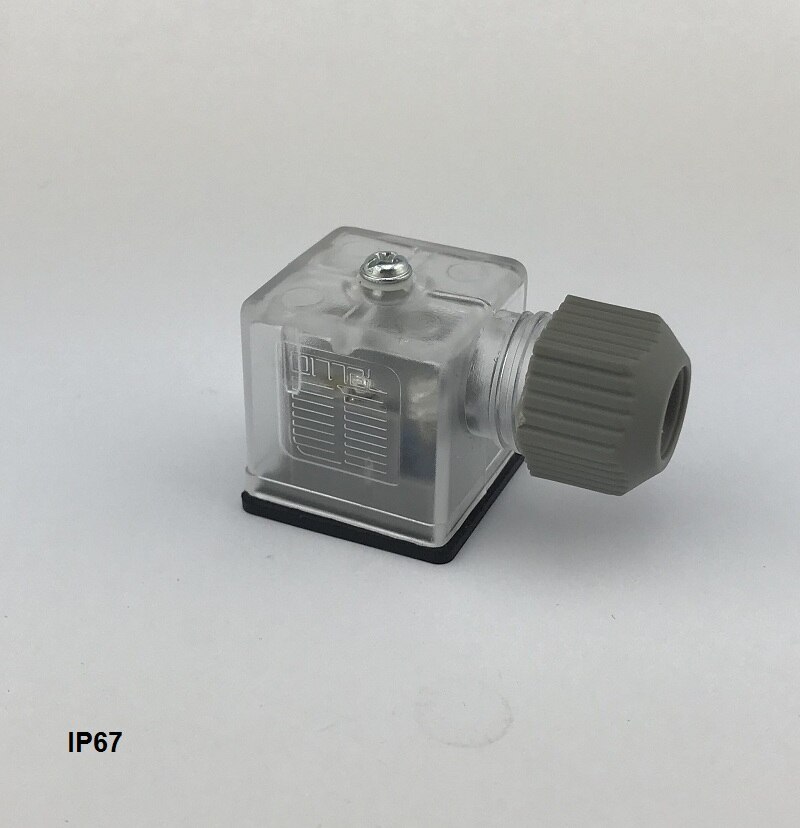 Norme femelle du connecteur DIN 43650 de cc à ca de prise électrique avec le lampe-témoin LED pour l'électrovanne hydraulique
