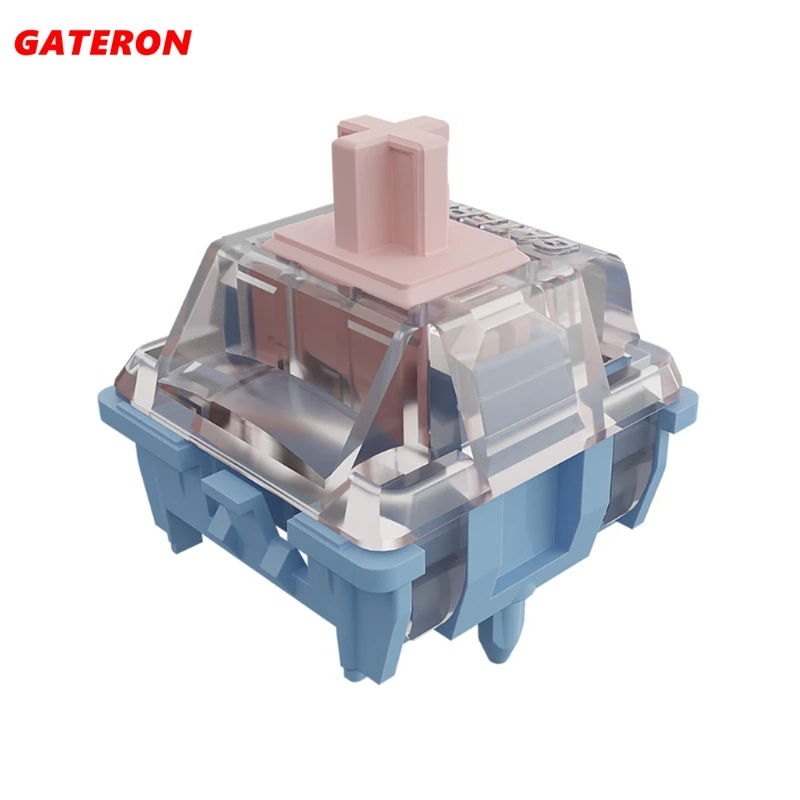 Gateron interruptores melódicos clicky tátil 60g mx switch teclado mecânico fábrica lubrificado pc pa66 pom mola longa duplo trilho clique