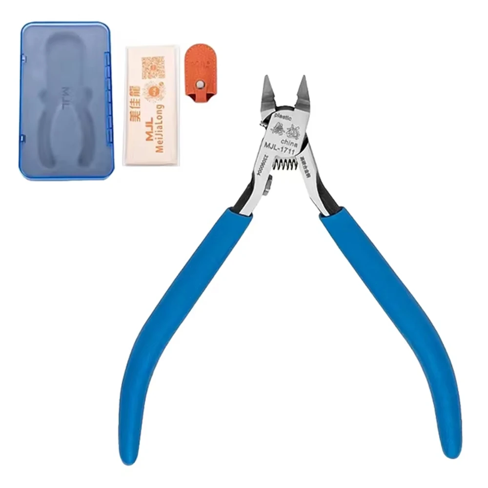 MJL M-1711 Ultra Thin Single Edged Nippers for Gundam Plastic Model Building Repairs and Fixes Ideal for Beginners: Light Blue