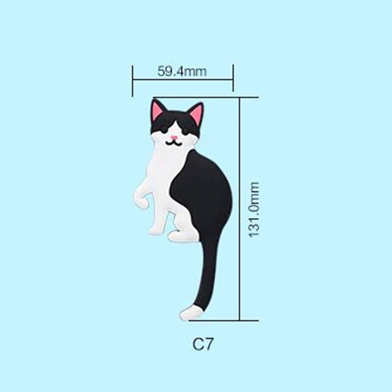 Mooie Animal Koelkast Magnetische Haak Sleutel Muur Houder Verwijderbare Keuken Haken Home Decor Sleutelhouder Diversen Organizer Hanger: C7