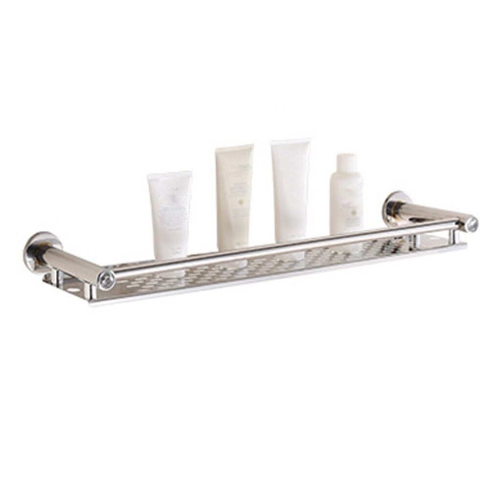 Stainless Steel Anti-rust Frame Storage Shelf Wall Mounted Hanging Rack Toilet Washroom Bathroom Soap Sponge Holder