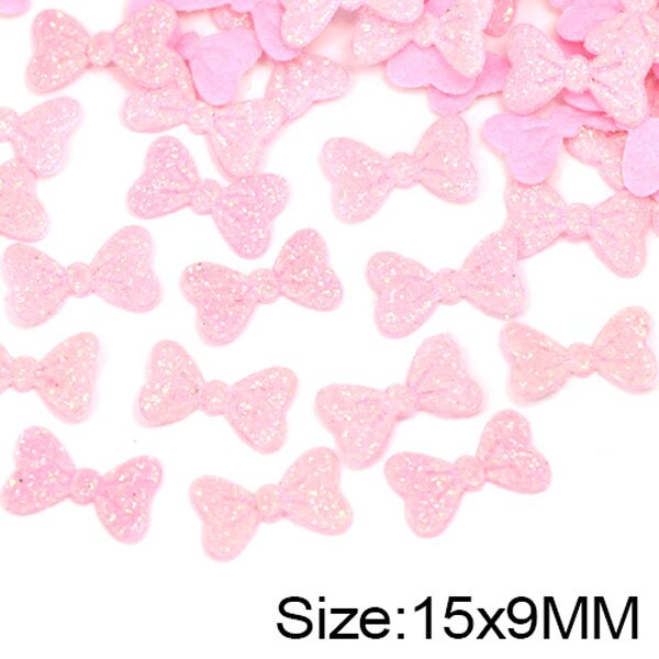 50Pcs Glitter Kleine Krone Patches Filz Pads Applique Patches auf Kleidung Haar Clip Bögen für Mädchen Scrapbooking Accessories17x17MM: 14
