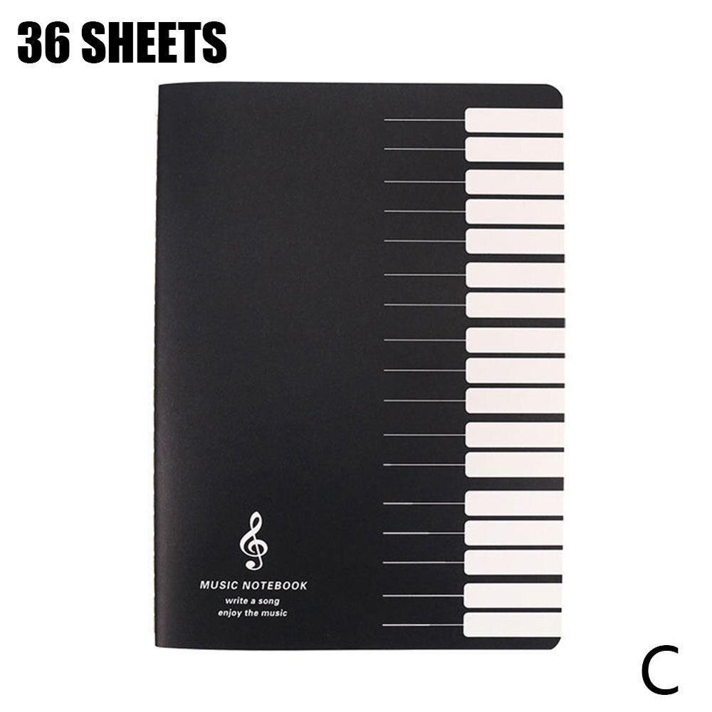 Staff Book Notebook Music Practice Notebook Piano Violin Book Universal Five-line Notebook Random Pattern: 36