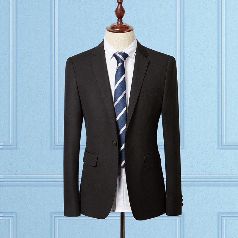 Men Black Blazer Jackets Business Wedding Men Suit Jacket Slim Mens Formal Suit Coat Asian Size S M 4XL 5XL