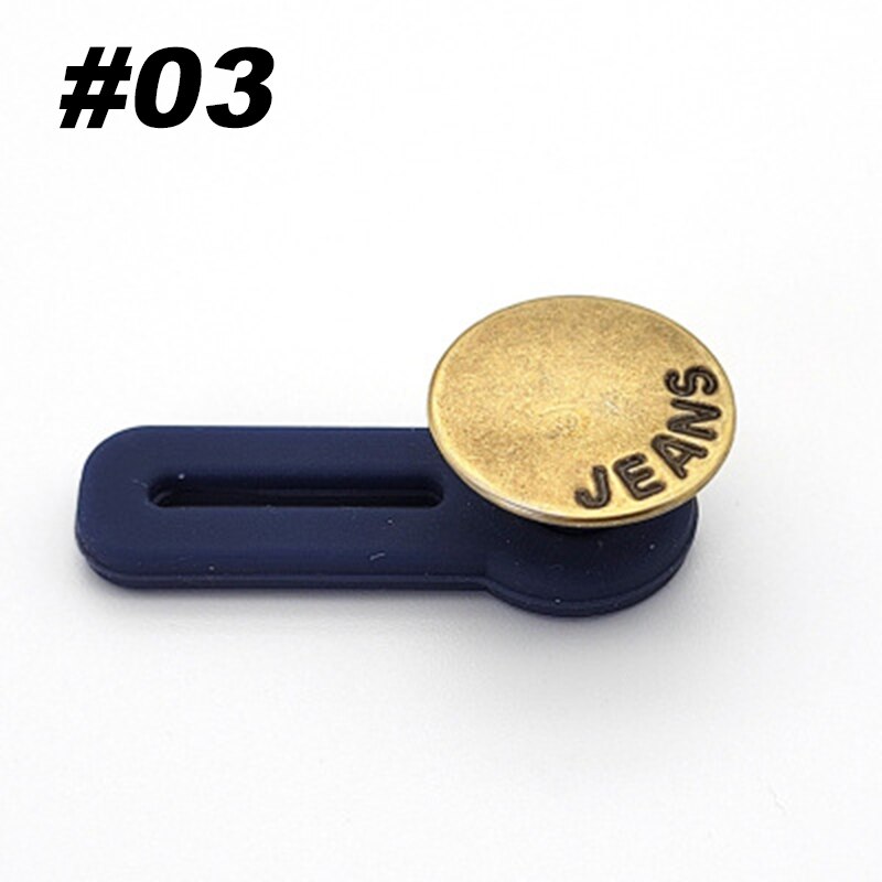 1 stk metall magisk knappforlenger for bukser jeans fri sying justerbar uttrekkbar midjeforlenger knapp linningsutvider: 03