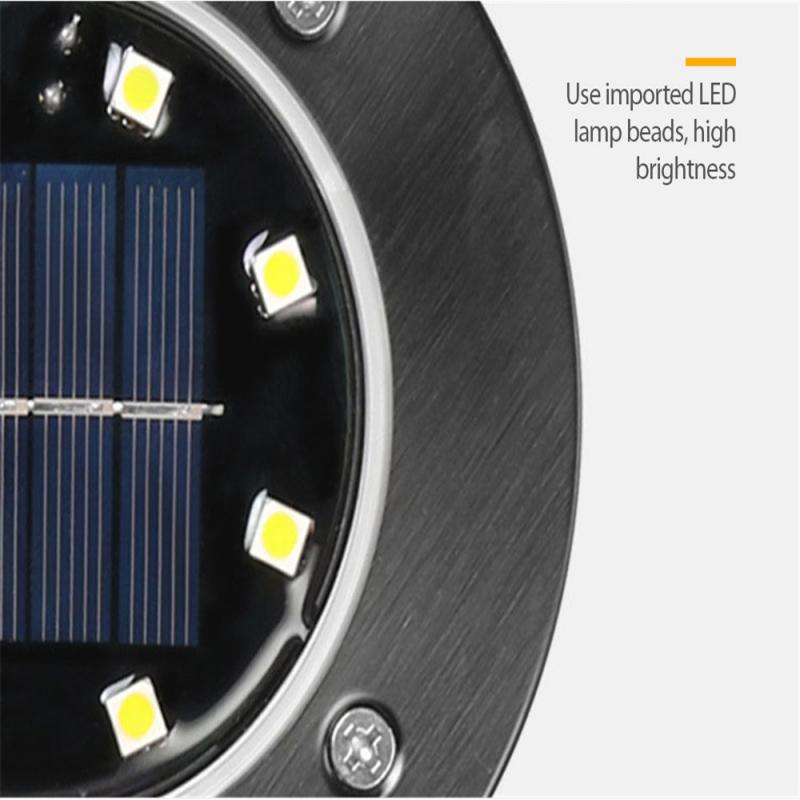 1/4 sztuk nowy lampy ogrodowe na energię słoneczną 8 doprowadziło ziemi słonecznej światła wodoodporna lampa metra wykrywania światła ogrodowe robić trawników