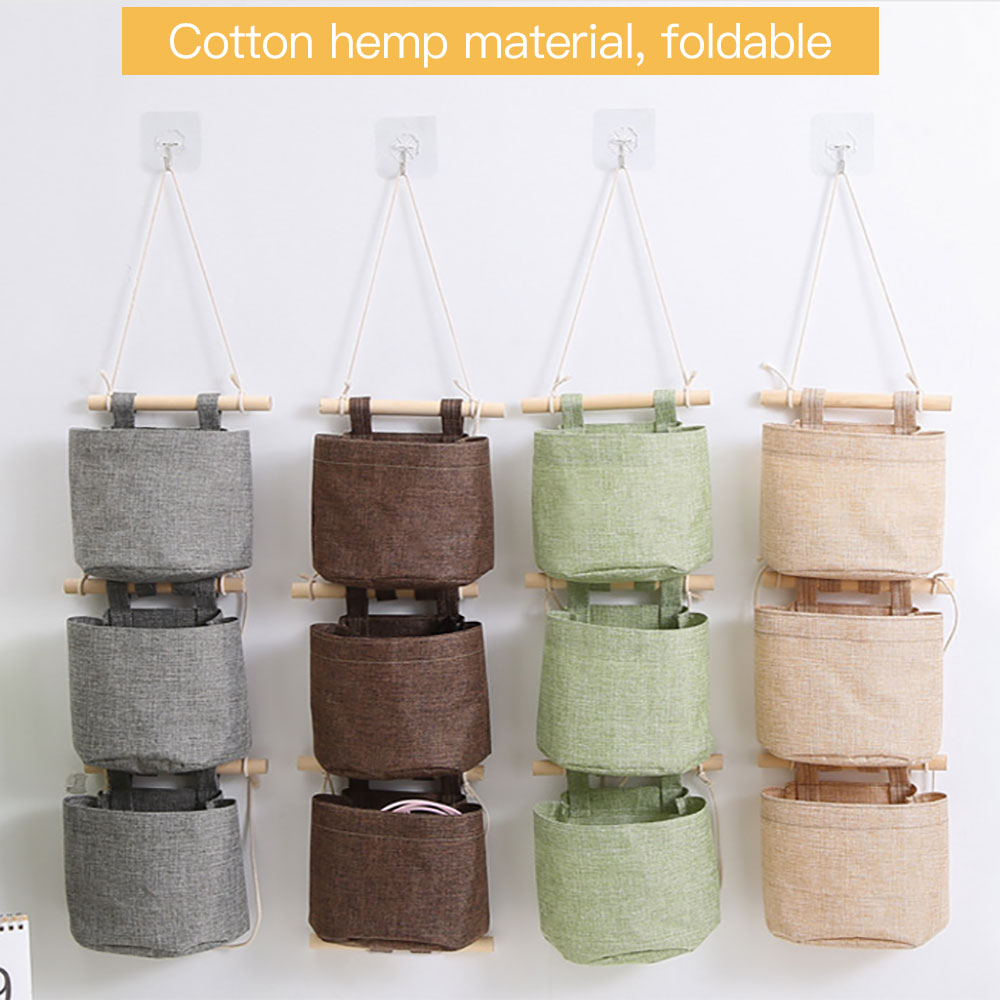 Wall Door Hanging Wardrobe Storage Bag Stackable Organizer Flower Pot Sundries Container Magazine Pockets Bedroom Supplie