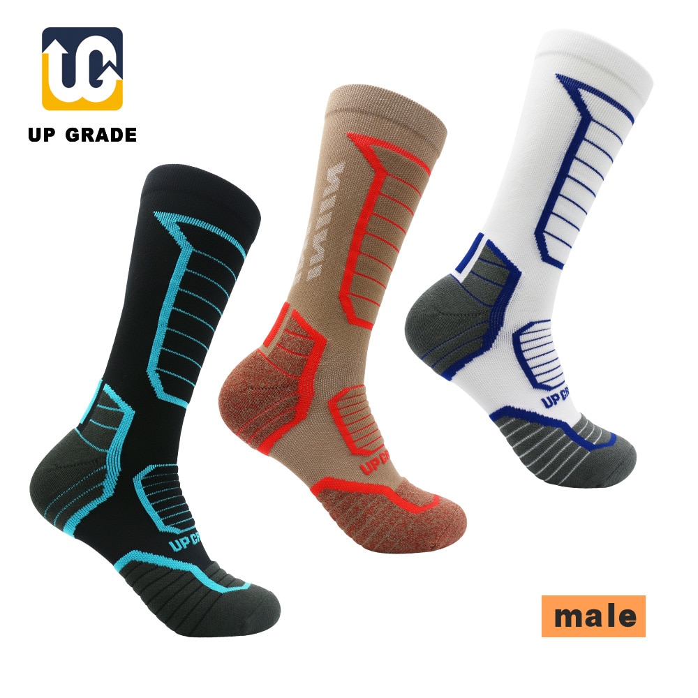 UG 1 paare/los Knie-Hohe Männer Dame Radfahren Reiten Socken Atmungsaktive draussen Sport Lauf Socken Camping Radfahren calcetines ciclismo