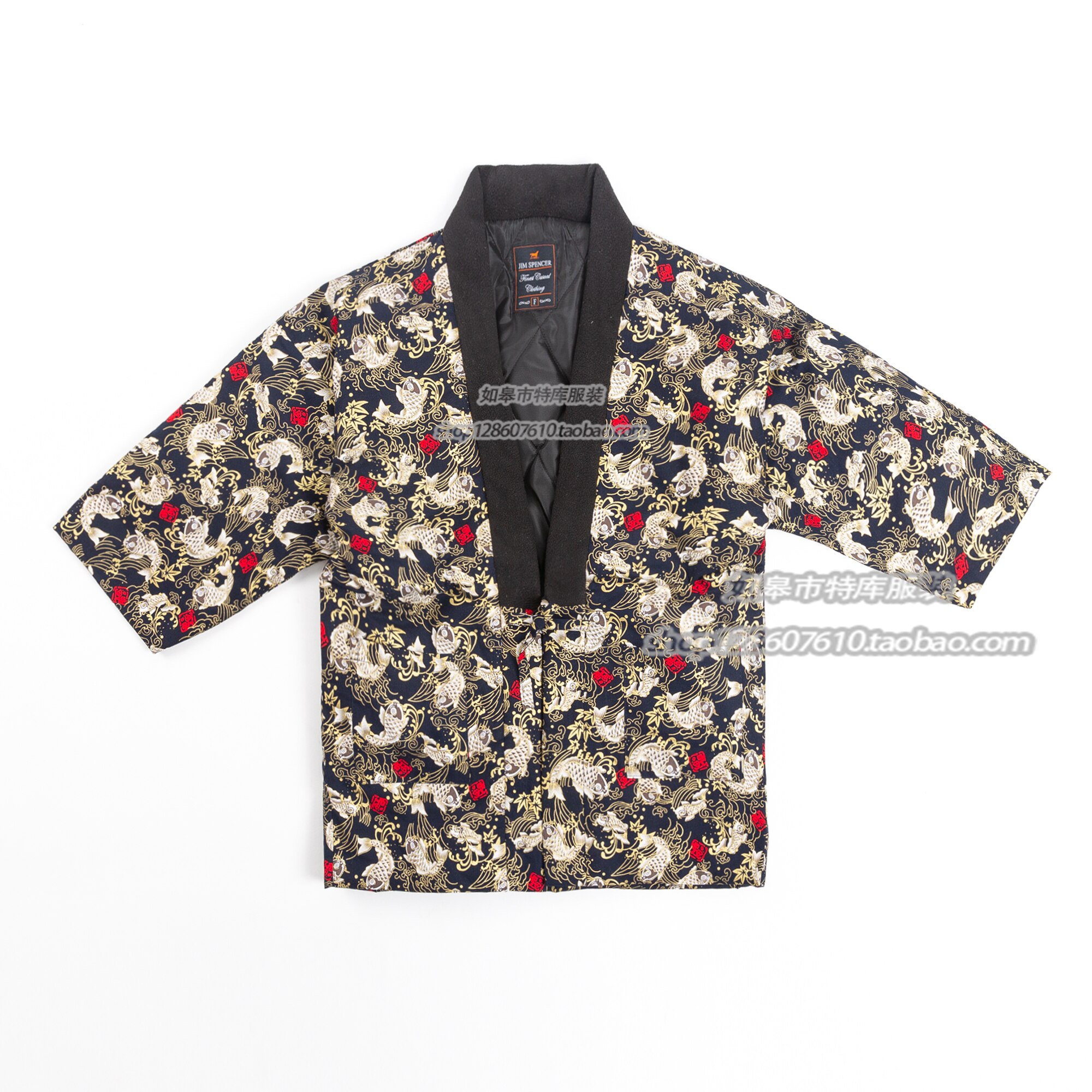 Japanese Winter Hanten Thick Warm Cotton-Padded Traditional Haori Women Kimono Style Loose Overcoat Female Retro Yukata: 3