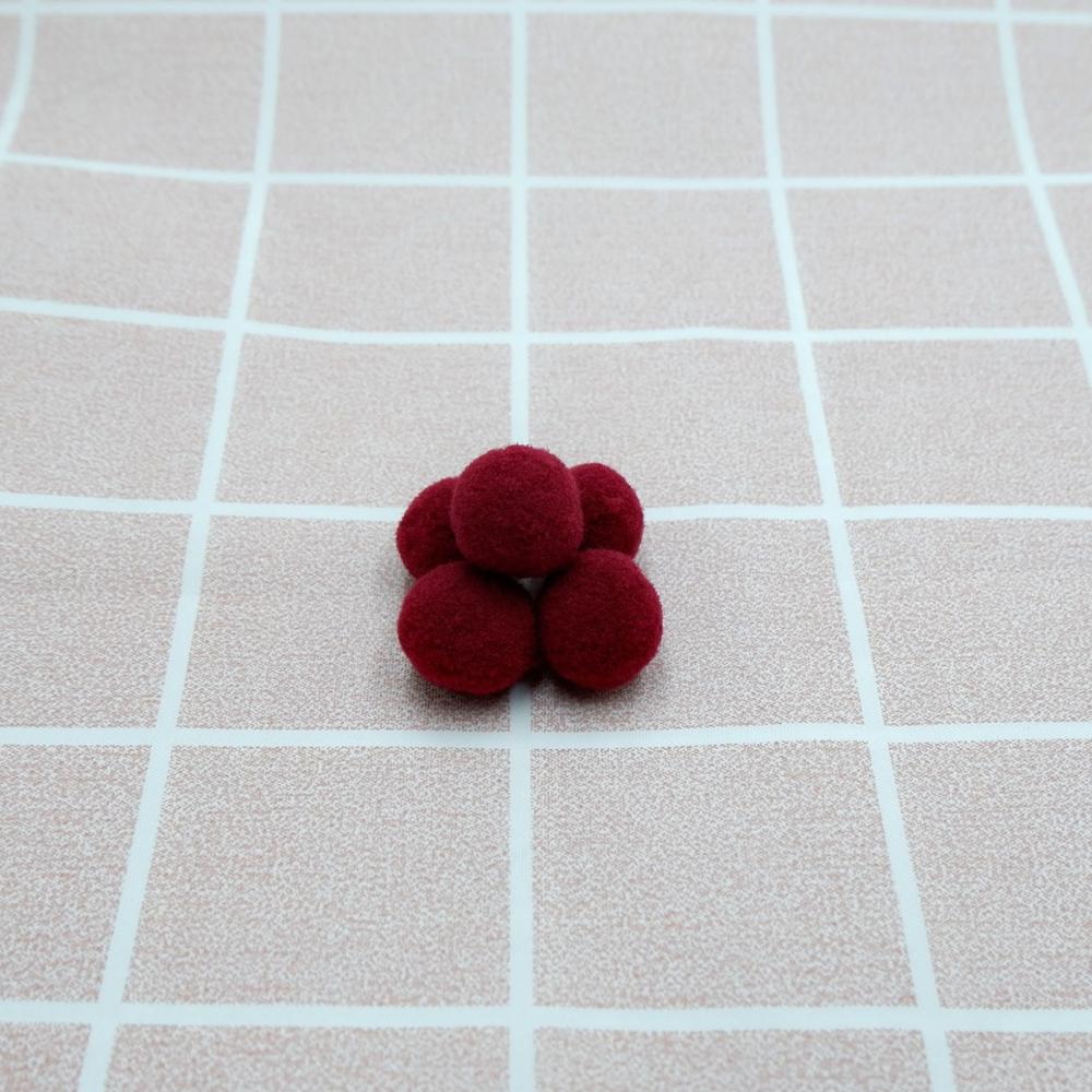 Home Decoration 500Pcs 8mm Pompoms Soft Pom Poms Fur Ball Arts Toys Crafts DIY Apparel Sewing Fabric Supplies FPJXZ146: Wine Red