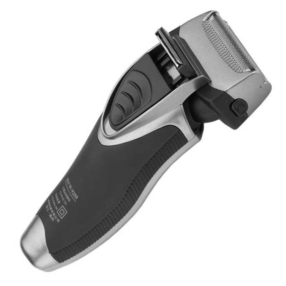 US Plug Rechargeable Cordless Electric Razor Portable Man Beard Shaver Groomer Double Side Trimmer Face Care Tool