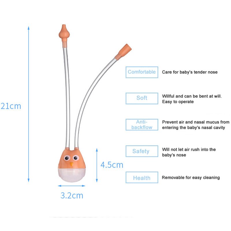 Baby Nasen Saug-Sauger Nase Reiniger Vakuum Schutz freundlicher freundlicher Mund Sauger Nase Reinigung Werkzeug Baby Pflege Zubehör