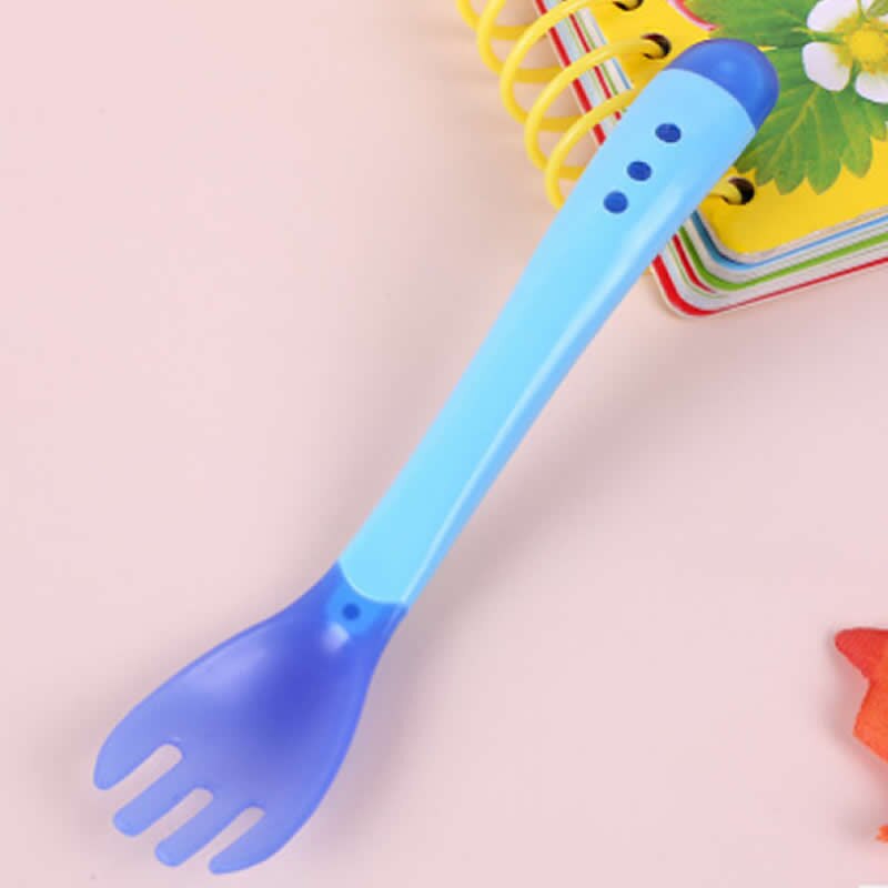 Handy Heat Sensing Thermal Spoon Baby Kids Weaning Silicone Head Tableware Baby Soft Head Safety Temperature Spoon Infant