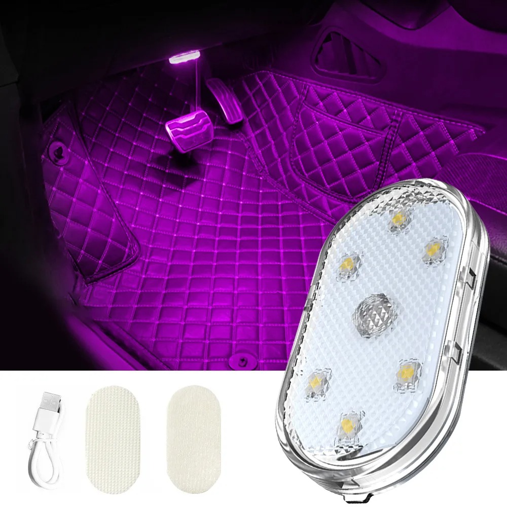 Oświetlenie samochodu wielofunkcyjna lampka robić czytania ledowa lampa nastrojowa samochodowa lampka awaryjna na dach samochodu z czujnikiem dotykowym ładowanie przez USB: 3000 k złoty