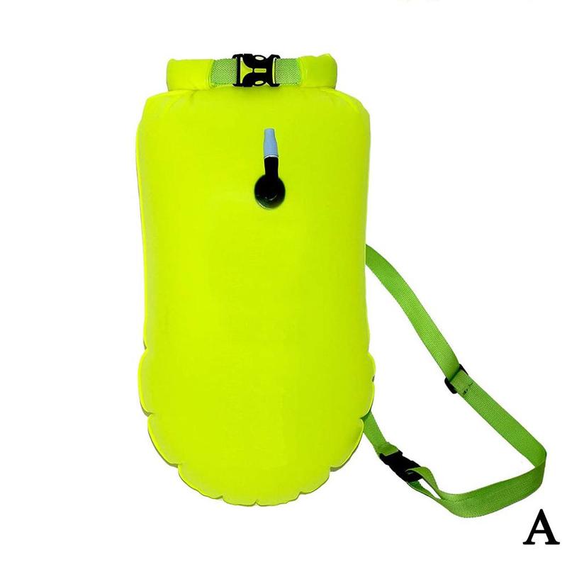 Aufblasbare, offene schwimmboje mit schleppboje, wasserdichter tasche, doppel-airbag und hüftgurt für schwimm- und wassersport, aufbewahrungs- und sicherheitstasche ( s7 stück 5: A