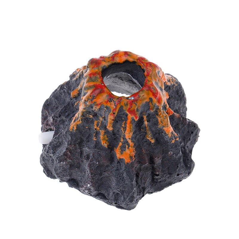 Aquarium Vulkaan Vorm & Air Bubble Stone Zuurstof Pomp Fish Tank Ornament Decor