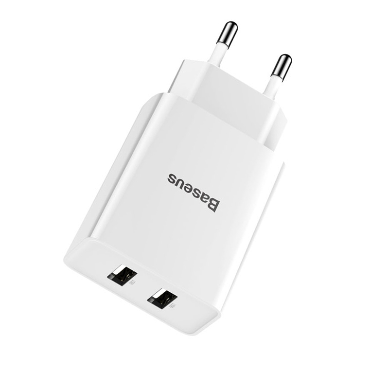 Baseus Mini UK caricabatterie USB ricarica rapida per iPhone 11 Max caricabatterie portatile da parete per telefono cellulare per Huawei Xiaomi Travel EU UK Plug: EU Charger White